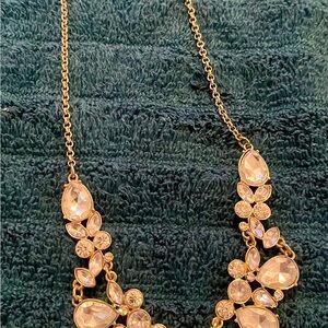 Elegant Gold and Crystal Necklace